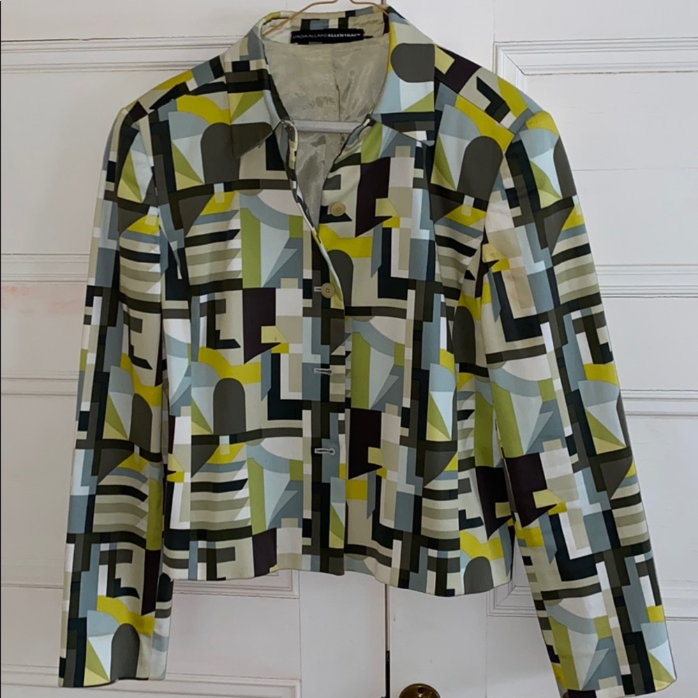 Geometric print jacket - Ellen Tracy size 14